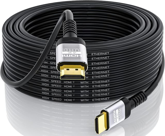 SYONG 4K HDMI Cable up to 50M/165FT,High Speed HDMI 2.0 Cord with IC, Support 4K30Hz, ARC, HDR, 3D, Ethernet