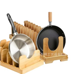 Wooden Extendable Kitchen Countertop Dish <b>Rack</b> With Drainer Multi Function Storage Organizer For Pans Lids <b>Plates</b> - Product Image 5