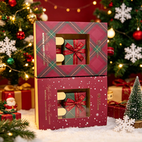 Boîte cadeau de Noël personnalisée haut de gamme 2026, boîte d'emballage de Noël avec fenêtre pour crème pour les mains, cosmétiques et bijoux