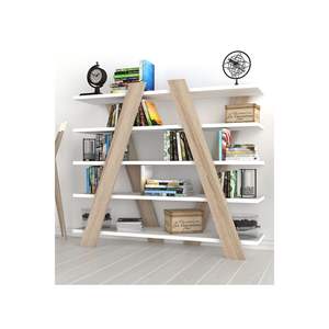 Organizador de Almacenamiento Abierto Sena, Librero Moderno de Madera con 5 Estantes, Diseño Industrial Minimalista para Hogar, Oficina, Biblioteca, Dormitorio - Product Image 3