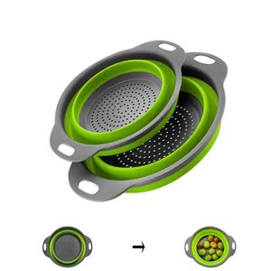 Panier à légumes pliable, filtre à fruits, passoire portable, égouttoir pliable, accessoires de cuisine, gadgets - Product Image 5