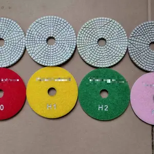 3 Step 4 Inch Wet Diamond Polishing Pads for Marble Granite Stone Tile Quartz 100mm Grinding Disc