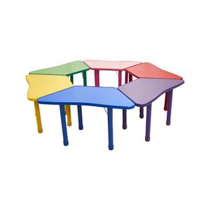 Juegos de mesa ignífugos ajustables listos para la escuela, muebles educativos para la escuela, mesa de estudio colorida para niños - Product Image 4