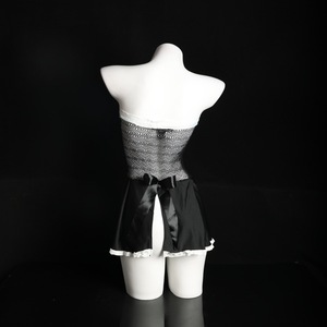 Catwoman Lingerie Nightgown Lace Off Shoulder Dress See Through Seductive Maid Uniform Women Sleepwear - Product Image 3