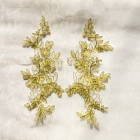 Applique en dentelle brodée pour robe de mariée, chaussures, accessoires de couture DIY, patch