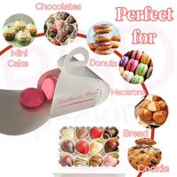 Boîtes à pâtisserie personnalisées boîte ronde donuts de boulangerie gâteau à emporter dessert macaron poignée pâtisserie brownie chocolat boîte cadeau carrée
