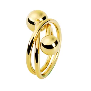 Fs Nieuwe Stijl Charme Trendy Moderne Elegante Messing Vergulde Sieraden Voor Dames Cadeau Hoge Kwaliteit Ring