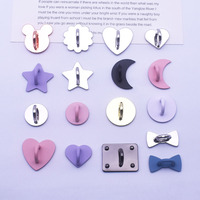 Porte-clés Cœur fait main, accessoires de bijoux DIY, pendentif étoile lune pour coque de téléphone portable