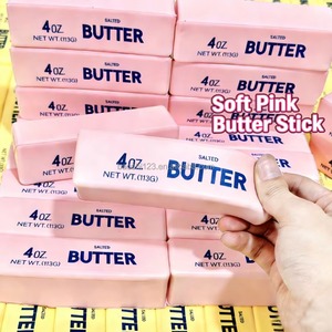 Barra de Leche Cremosa de Fresa Rosa, Juguete Blandito de Mantequilla Salada de Rebote Lento, Juguete Portátil para Aliviar el Estrés y la Descompresión - Product Image 1