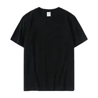 Camiseta Masculina de Alta Qualidade com Estampa, Camiseta Preta Simples, 100% Algodão, Estampa, Atacado
