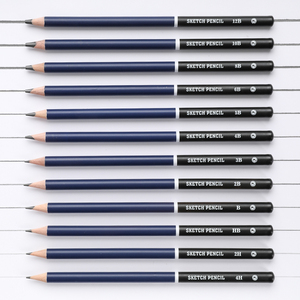 Bộ bút chì vẽ Mobee P3501 12 cây, chuyên nghiệp, màu đen, độ cứng 2B HB, bộ bút chì tùy chỉnh, dành cho trẻ em vẽ và phác thảo - Product Image 4