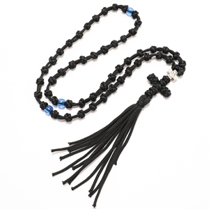 Corde de prière orthodoxe faite à la main Athonite chapelet collier noeuds moines monastique pour chrétien brojanica komboskini glands - Product Image 2