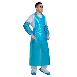 Tablier de cuisine en plastique PE jetable personnalisé, protection imperméable