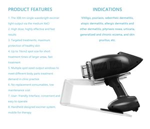 El Sistema Excimer de 308nm Más Popular, Alta Dosis, Altamente Efectivo y Resultados Rápidos para la Dermatitis Atópica, Dermatitis Alérgica - Product Image 4