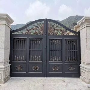 El fabricante proporciona hermosas y exquisitas puertas batientes de aleación de aluminio para patio sólido para villa señorial - Product Image 1