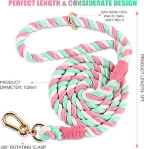 Custom OEM Logo Luxury Fashion Alloy & Plastic Retractable Dog <b>Collar</b> Leash Training Harness Set for Dogs - Product Image 2