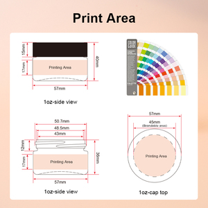 Bouteille en verre givrée ronde de 1 oz avec impression de logo personnalisé et bouchon en plastique résistant aux enfants - Product Image 6