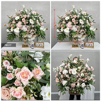 Boule de fleurs artificielles en soie DKB personnalisée, 30cm-80cm, grande composition florale, centre de table de mariage, décoration, boule de roses