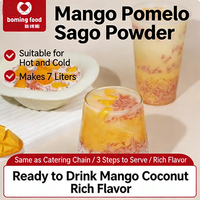 Poudre de boisson instantanée aromatisée faible en sel, mélange de smoothie mangue-pomelo-sago en boîte pour les salons de thé et les boissons dessert moelleuses