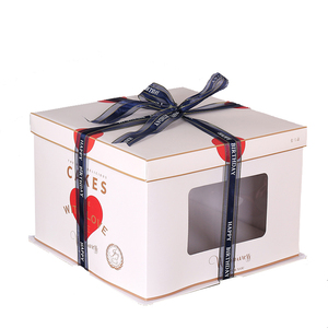 Hot Product Take Away Birthday Cake Boxes Cardboard Paper Packaging Folding Cardboard Cake Box
