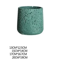 Pot de fleurs multicolores en ciment rond, plante verte, bonsaï avec décoration nordique moderne