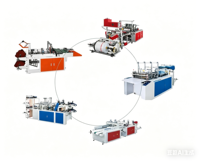Machine de fabrication de sacs en film plastique dégradable à deux lignes de haute qualité, modèle Debang DZB-900 220V, avec moteur de découpe et de scellage pour sacs poubelles 1
