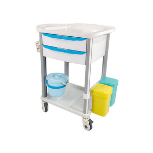 Chariot médical pour citoyens de classe inférieure XQ-ZL-01 en profilé aluminium ABS, chariot de traitement double couche pour usage hospitalier - Product Image 1