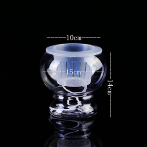 AAA343 Pot Tanaman Hidroponik, Pot Bunga Kaca Dekorasi Meja Rumah Pot Bunga Lentera Hijau Pot Tanaman Bundar Hidroponik Vas Bening - Product Image 5