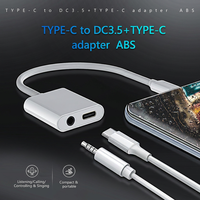 Adaptateur 2-en-1 USB-C mâle vers prise jack 3,5 mm femelle et chargeur USB-C double port avec puce de contrôle PD pour tablette, iPad, MacBook
