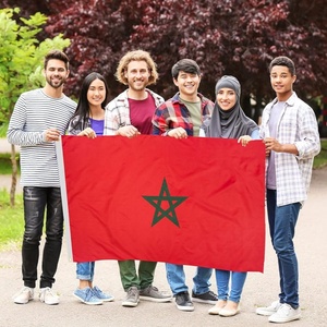 Asta de aluminio impermeable de 3X5ft, <span class=keywords><strong>bandera</strong></span> marroquí de poliéster impresa, <span class=keywords><strong>Bandera</strong></span> de Marruecos de 90x150 cm - Product Image 6