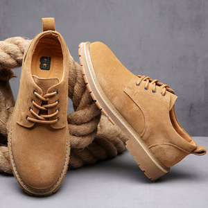 Zapatos Oxford de Gamuza con Cordones, Punta Redonda, Suela de Goma Transpirable, Entresuela de EVA, para Todas las Temporadas, Color Sólido, para Hombre - Product Image 3