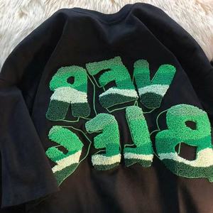 Camiseta Personalizada con Logotipo de Toalla, para Hombre, 100% Algodón, Bordado Chenille, Talla Grande - Product Image 2