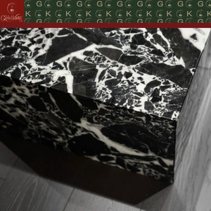 Mesa <span class=keywords><strong>de</strong></span> Centro Rectangular <span class=keywords><strong>de</strong></span> Mármol Negro Napokon GOLDKING, Sin Patas, Estilo Moderno y Minimalista para Sala <span class=keywords><strong>de</strong></span> Estar, Fabricación Directa <span class=keywords><strong>de</strong></span> Fábrica OEM ODM - Product Image 4