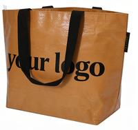 Sac en tissu tissé PP imprimé en couleur pleine, personnalisé, imperméable, nouvelle conception, respectueux de l'environnement, sac de shopping réutilisable, sac fourre-tout