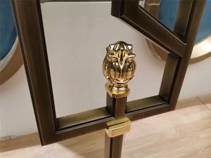 ราวบันไดในร่ม C004คาโรลาหรูหราทันสมัยราวจับทองเหลืองราวบันได<span class=keywords><strong>ทอง</strong></span>เหลือง<span class=keywords><strong>ทอง</strong></span>สัมฤทธิ์ - Product Image 6