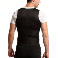T-shirt de fitness pour homme, entraînement en salle, coupe ajustée, veste de sauna, ceinture double pour la taille, dispositif de mise en forme et d'amincissement