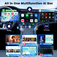 Carlinkit Tbox S1 6115 Android 14 6-en-1 8G 128Gb Mirrorlink Airplay GPS Module CarPlay sans fil intelligent pour voiture Boîtier vidéo IA