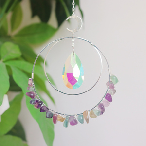 Natural Crystal Sun Catchers Hanging Indoor Window Suncatchers <strong>rainbow</strong> <strong>Prism</strong> Car Pendant - Product Image 1