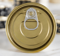 211 #   Couvercle à ouverture facile EOE en aluminium chromé de 65,3 mm pour boîte de conserve de caviar et fruits de mer