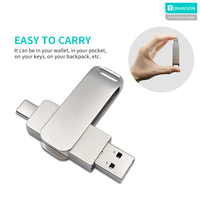 Clé USB 3.0 haute vitesse de haute qualité, 128 Go, emballage blister, clé USB 2 en 1, 32 Go, 64 Go, logo personnalisé, clé USB Type C