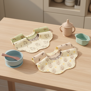 Fabricant à faible MOQ pour les best-sellers : Bavoirs écologiques, marque privée, tendance, OEM, ODM, serviettes de bave pour bébé en coton pur, douces et en stock - Product Image 1
