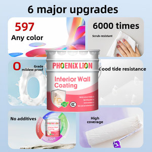 Phoenix Lion Null Zusatzstoffe Umweltfreundliche Schimmelresistente Feuchtigkeitsbeständige Fleckenresistente Sichere Einfache Anwendung Farbbeschichtung - Product Image 3