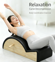 Arco Ergonómico de Madera de Roble Profesional para Pilates, Corrector de Columna para Alineación Postural y Entrenamiento del Core en Estudios