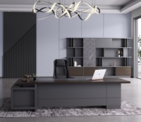 Meubles modernes de luxe en MDF Convertible Home Executive en forme de L CEO Office Table Extensible Caractéristique