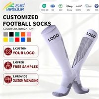 Chaussettes de sport pour hommes OEM, hauteur genou, pour entraînement de football/soccer, antidérapantes, logo personnalisé, respirantes, plusieurs couleurs pour les clubs européens