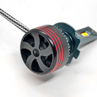 BBROY Nouveaux phares LED de voiture M8 Pro H4 Faisceau haut/bas Haute puissance Tube en cuivre unique Rétrofit universel H7 6500K 65W 32V 6500 lm