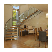 Escalier droit de luxe PRIMA avec poutre en acier au carbone pour un design d'intérieur moderne