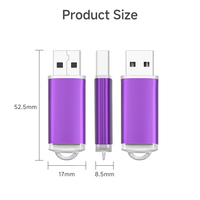 Flash Drive USB 2.0 Metal Putar 360 Derajat Custom Logo Cetak 16MB-128GB Hadiah Baru