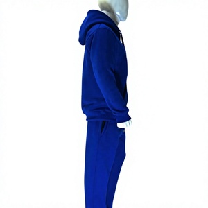 Premium Winter Tracksuit <b>Set</b> Royal Blue Heavy GSM Jogger Hoodie 100% Organic Cotton Custom Design Logo Direct Factory Price - Product Image 2