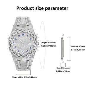 Orologio <span class=keywords><strong>da</strong></span> Polso Hop Brand con Diamanti Ghiacciati, Gioiello in Argento, Moda Maschile, Nuovo Orologio al Quarzo con Quadrante a Conchiglia per <span class=keywords><strong>Uomo</strong></span> - Product Image 5